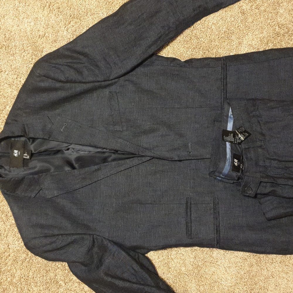 Blue Linen H&M suit